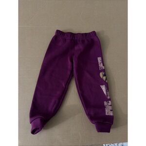 RMLA Girls Pants Size 4 Purple Love Print